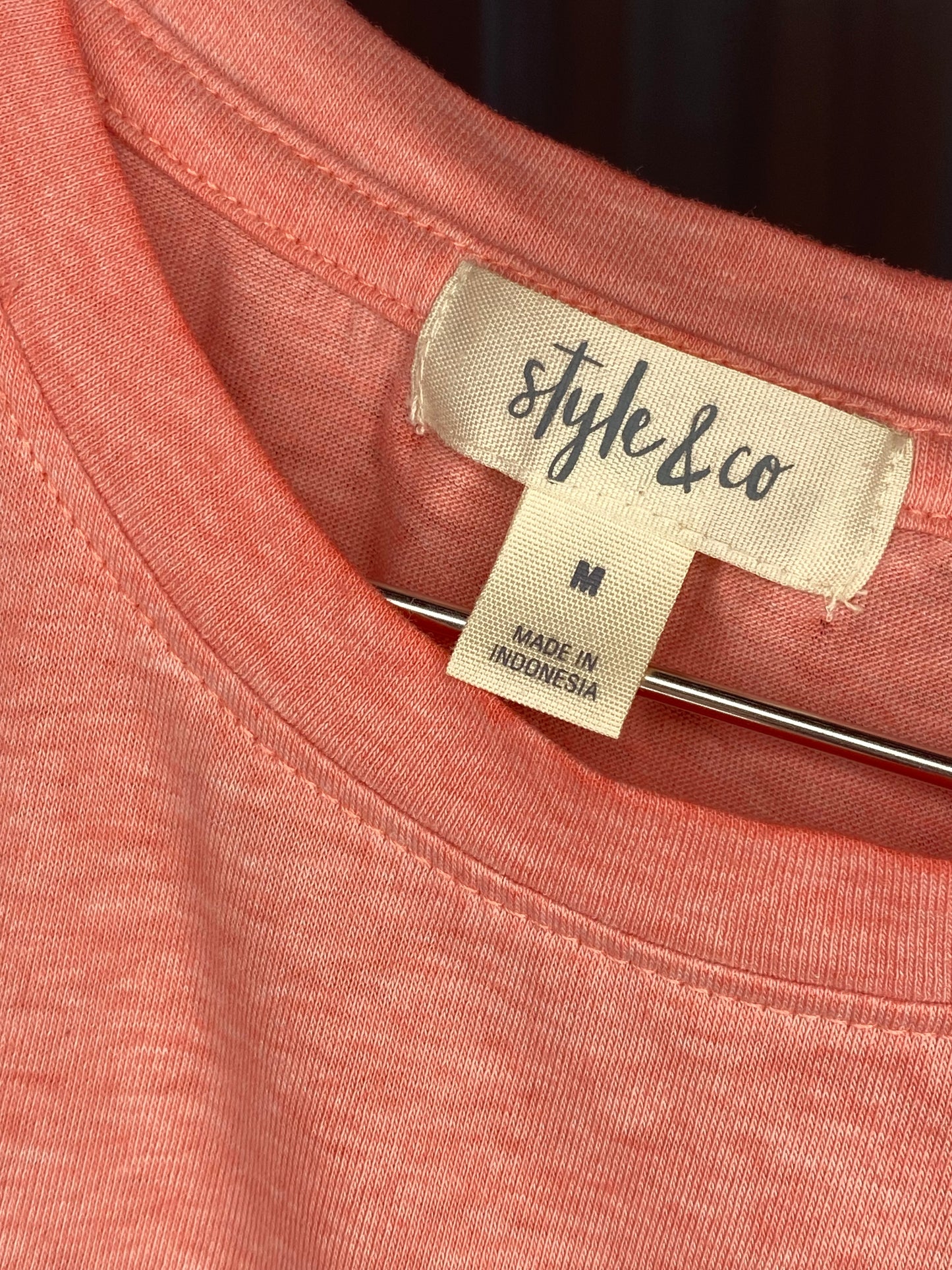 Bitch Face | T-Shirt | Style & Co | Coral | Women's Medium