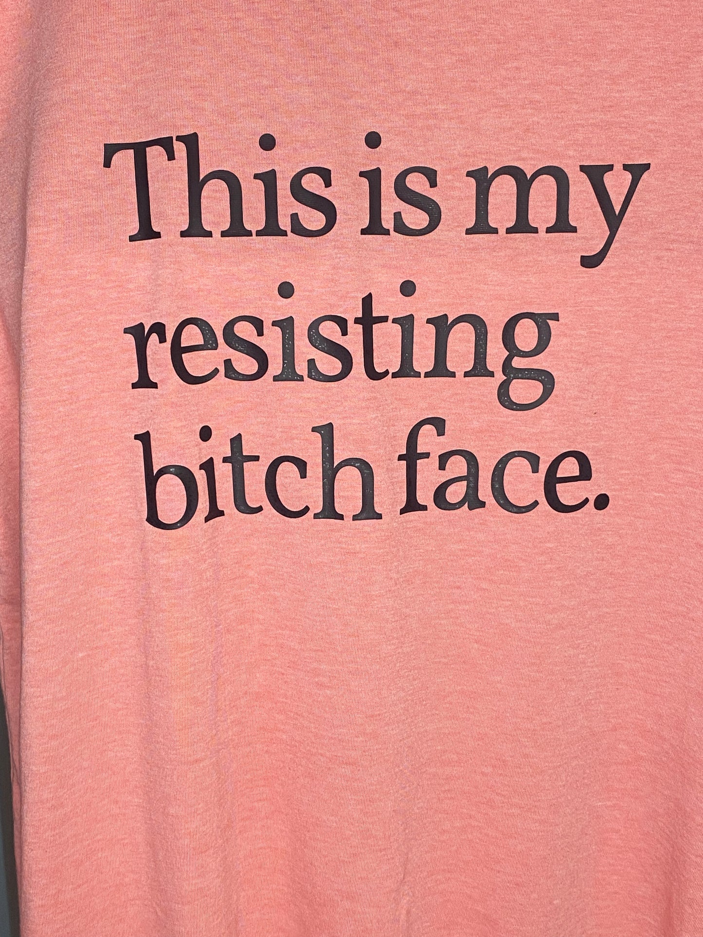 Bitch Face | T-Shirt | Style & Co | Coral | Women's Medium