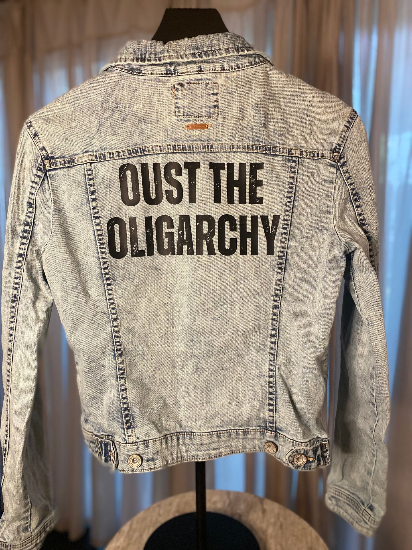 Oust the Oligarchy | Denim Jacket | Clockhouse | Blue | Women's Medium