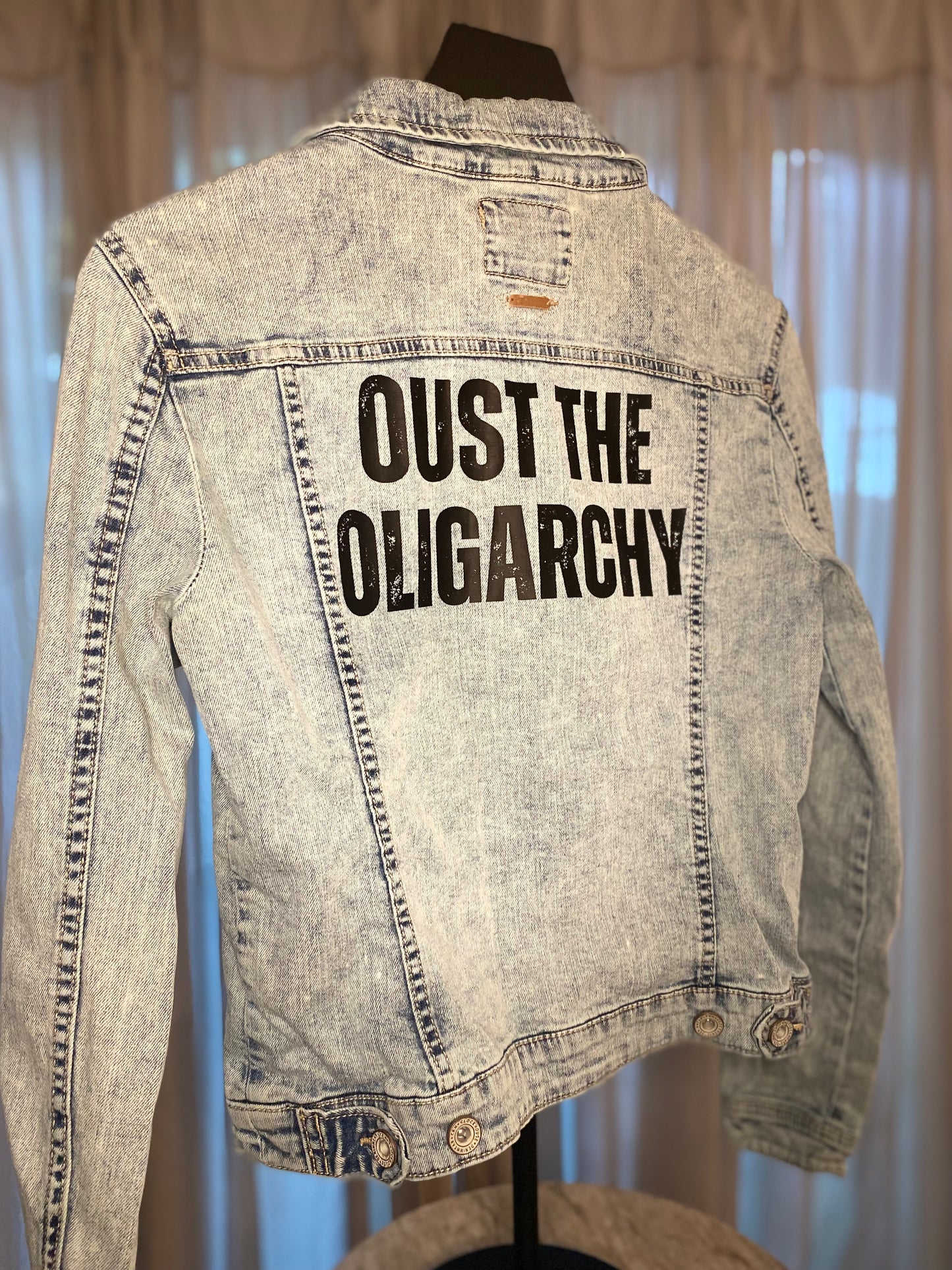 Oust the Oligarchy | Denim Jacket | Clockhouse | Blue | Women's Medium