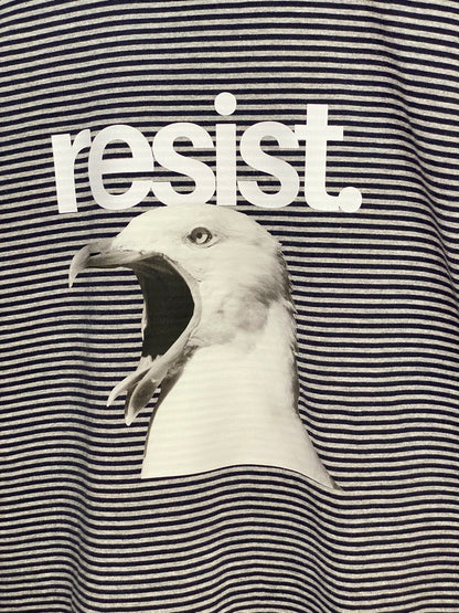 Resist Seagull | T-Shirt | J. Crew | Navy/Gray | Men's Large