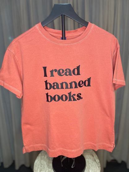 Banned Books | T-Shirt | Old Navy | Coral | Women's Small
