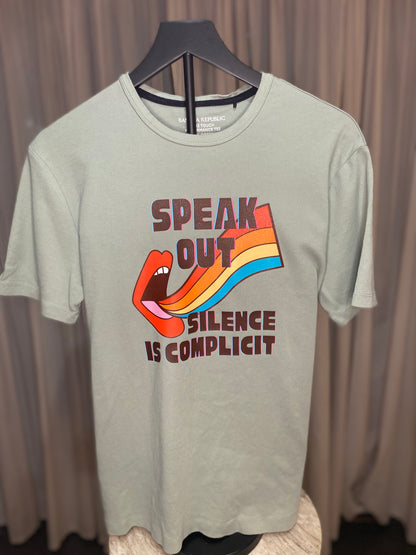 Speak Out | T-Shirt |Banana Republic | Green | Women's Small