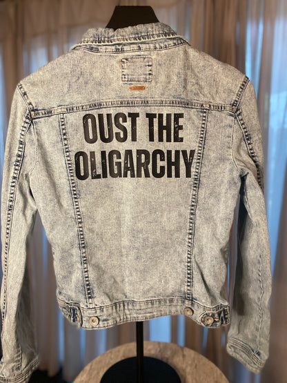 Oust the Oligarchy | Denim Jacket | Clockhouse | Blue | Women's Medium