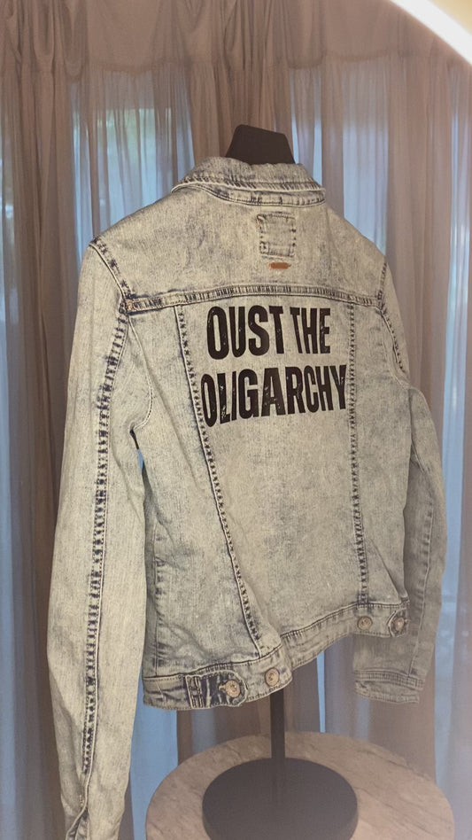Oust the Oligarchy | Denim Jacket | Clockhouse | Blue | Women's Medium