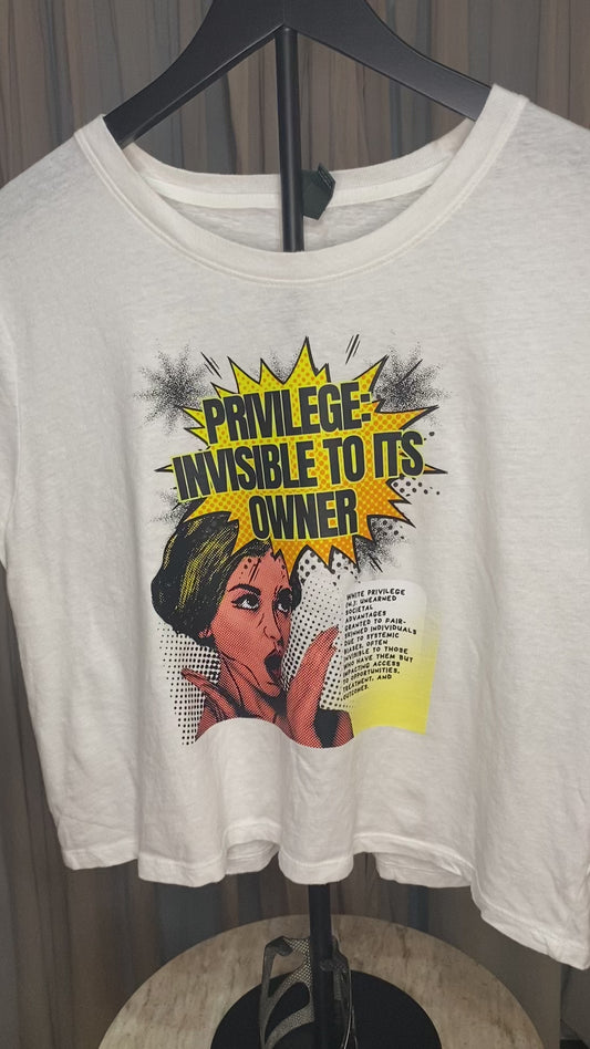 Invisible Privilege | T-Shirt | Wild Fable | White | Women's Large