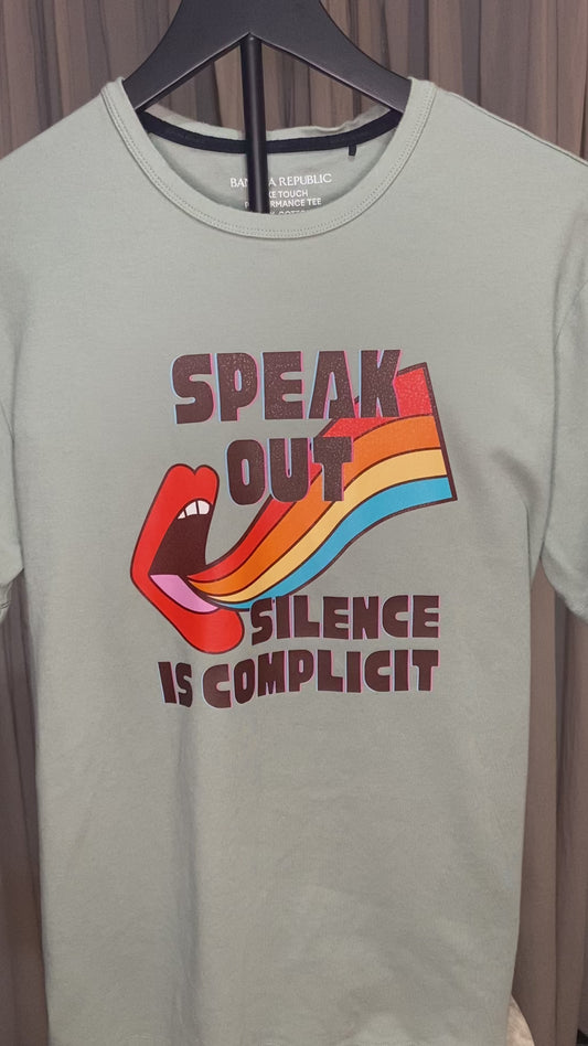 Speak Out | T-Shirt |Banana Republic | Green | Women's Small